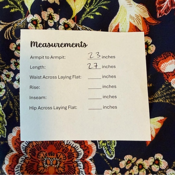 2/$30 Naïf Boho Chic Navy Floral Feminine Women's Blouse Top - Picture 11 of 12